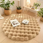 Cloud Comfort Round Rug | Soft Bubble Texture