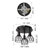 Adjustable Black Industrial Ceiling Spot | Vintage Style