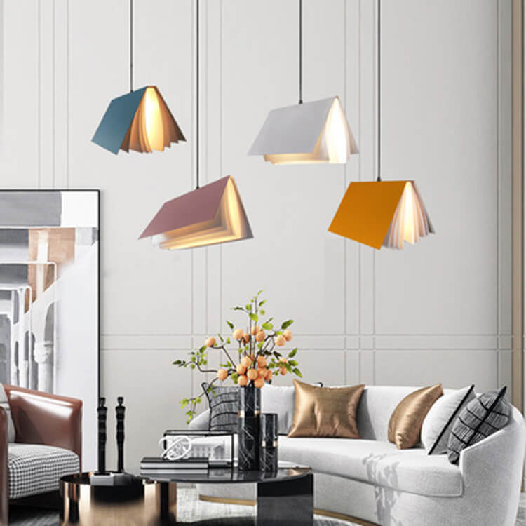 Flying Book Pendant | Modern Book-Inspired Ceiling Light