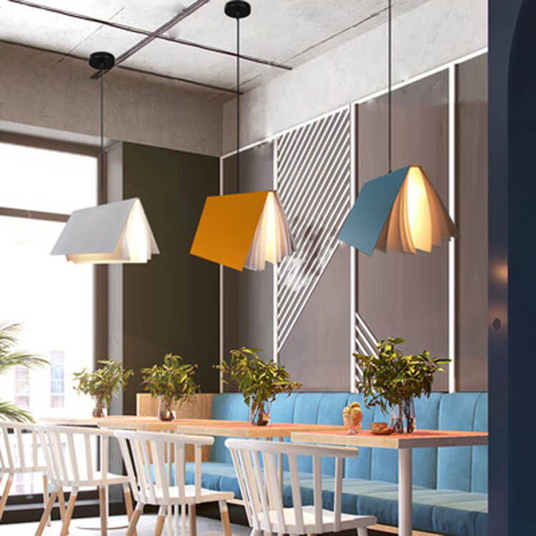 Flying Book Pendant | Modern Book-Inspired Ceiling Light
