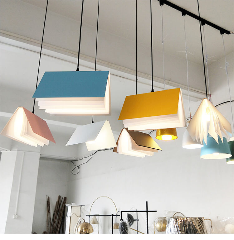 Flying Book Pendant | Modern Book-Inspired Ceiling Light