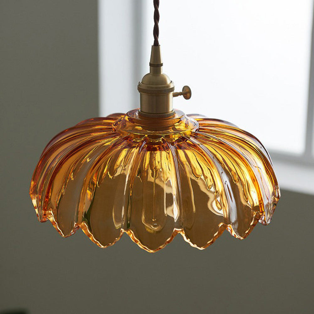 Vintage Flower Pendant | Coloured Crystal Light