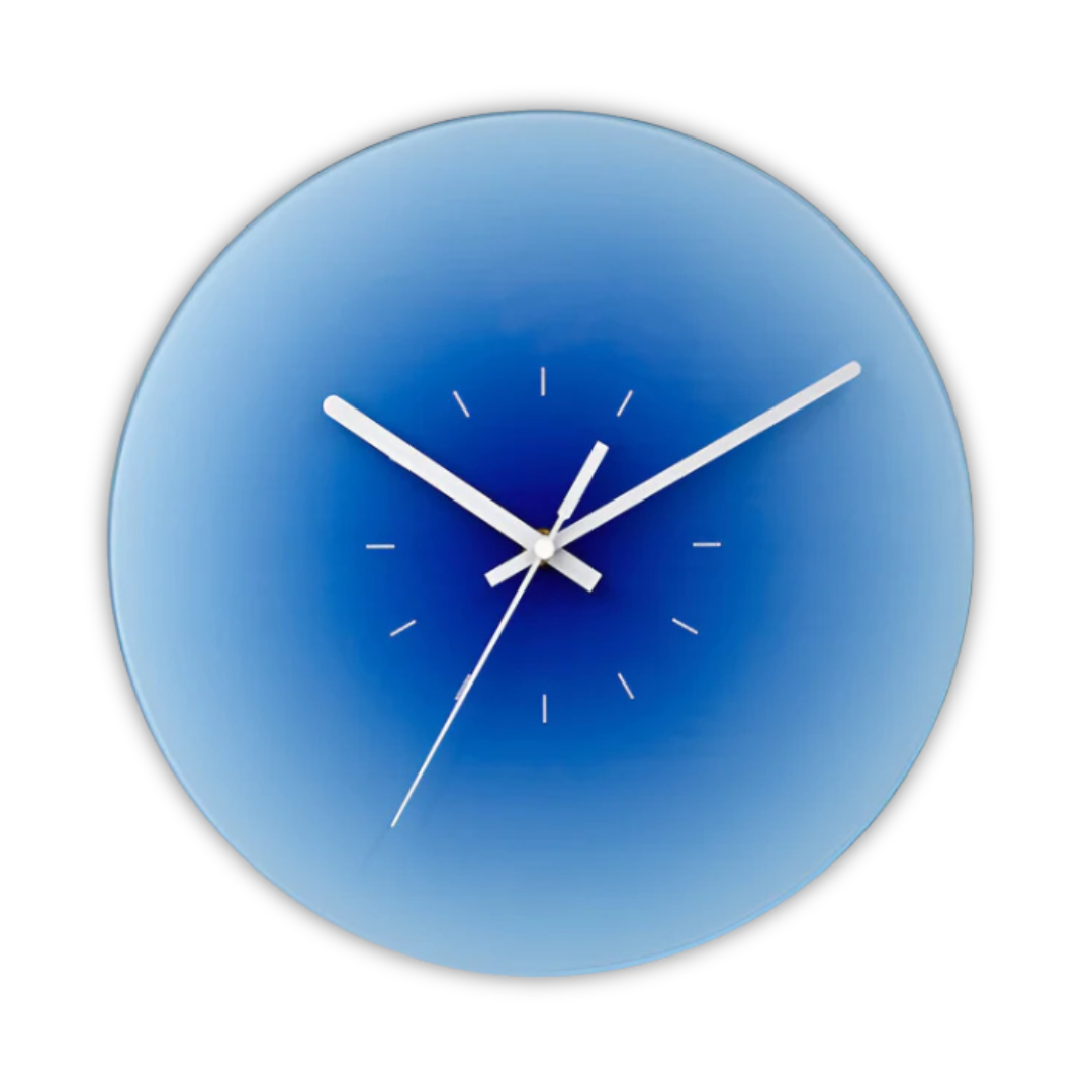 Sunset Gradient Glass Wall Clock | Modern Design