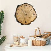 Rustic Wood Slice Wall Clock | Natural Log Decoration