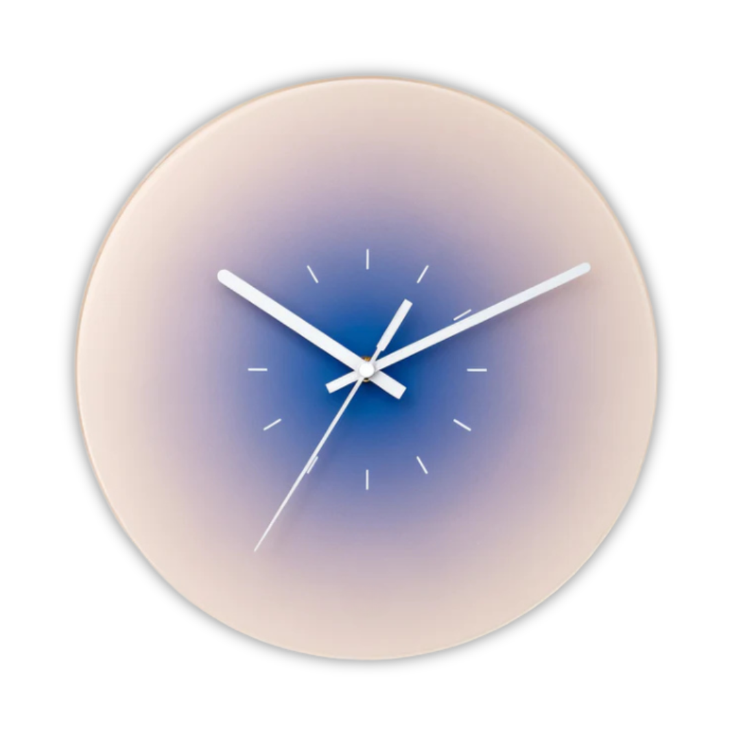 Sunset Gradient Glass Wall Clock | Modern Design