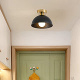 Modern Semi-Flush Ceiling Light | Matt Metal Finish