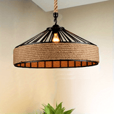 Rustic Hemp Rope Pendant | Vintage Farmhouse Style