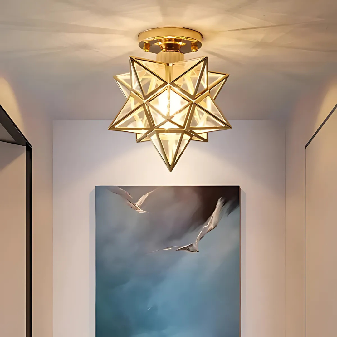 Xelio LED Ceiling Light | Elegant Geometric Star Light