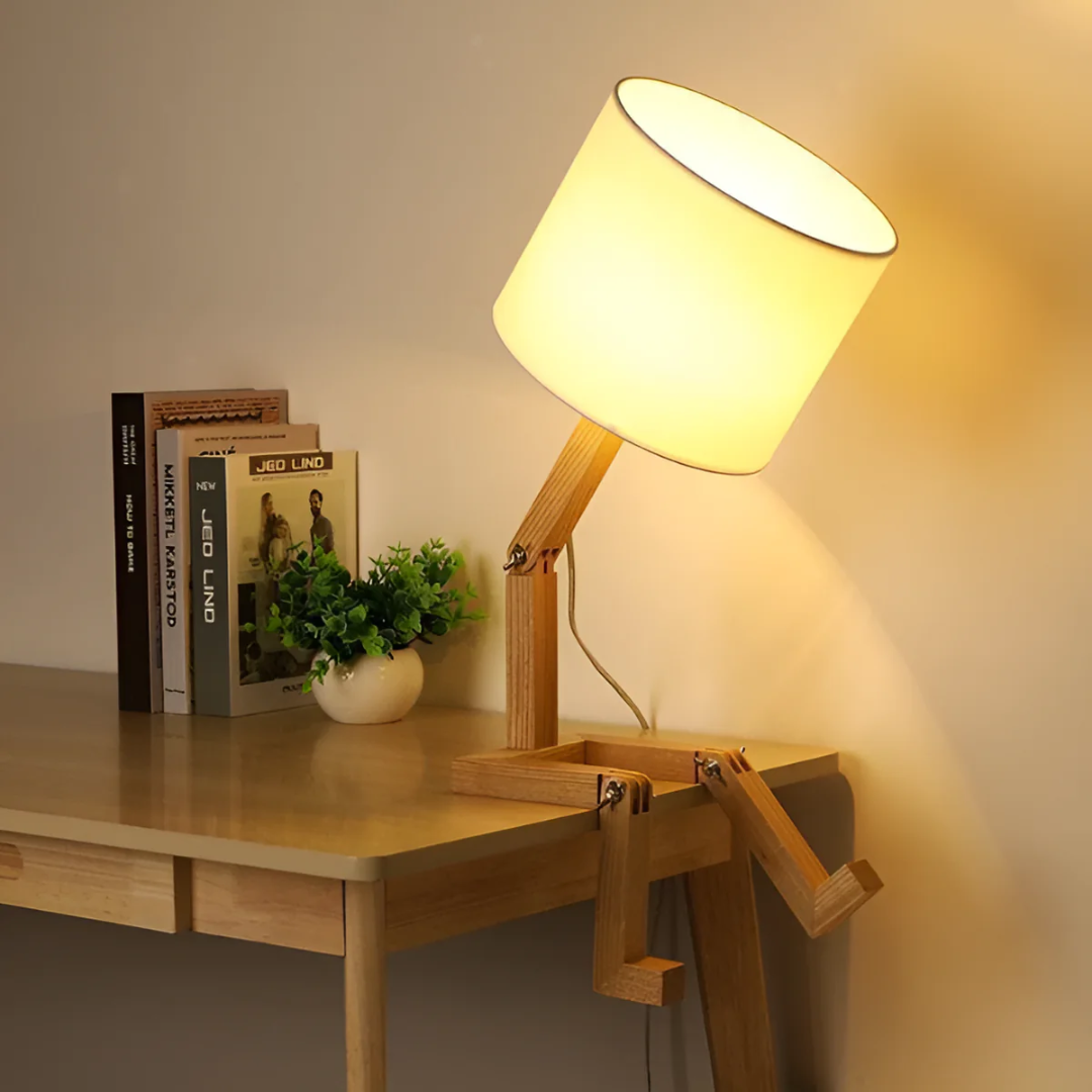 Rilna | Flexible Wooden Table Lamp | Fun Design Light