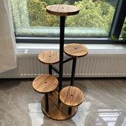 Verdura | Round 6-Tier Plant Stand | Wood