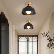 Modern Semi-Flush Ceiling Light | Matt Metal Finish