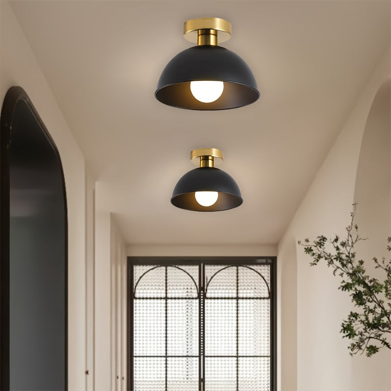 Modern Semi-Flush Ceiling Light | Matt Metal Finish