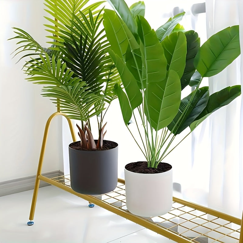 Modern Round Plant Pot with Wooden Feet | Indoor and Outdoor Decor