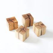 WoodAura Wall Light | Hand-Carved Solid Wood and Resin