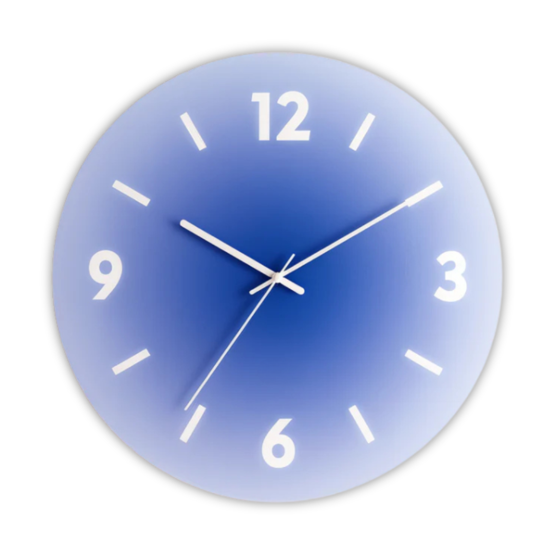 Sunset Gradient Glass Wall Clock | Modern Design