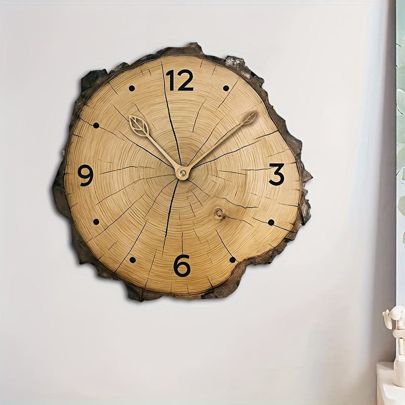 Rustic Wood Slice Wall Clock | Natural Log Decoration
