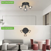 Adjustable Black Industrial Ceiling Spot | Vintage Style