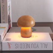 Portobello | Natural Wood Mushroom Lamp | Rechargeable Night Light