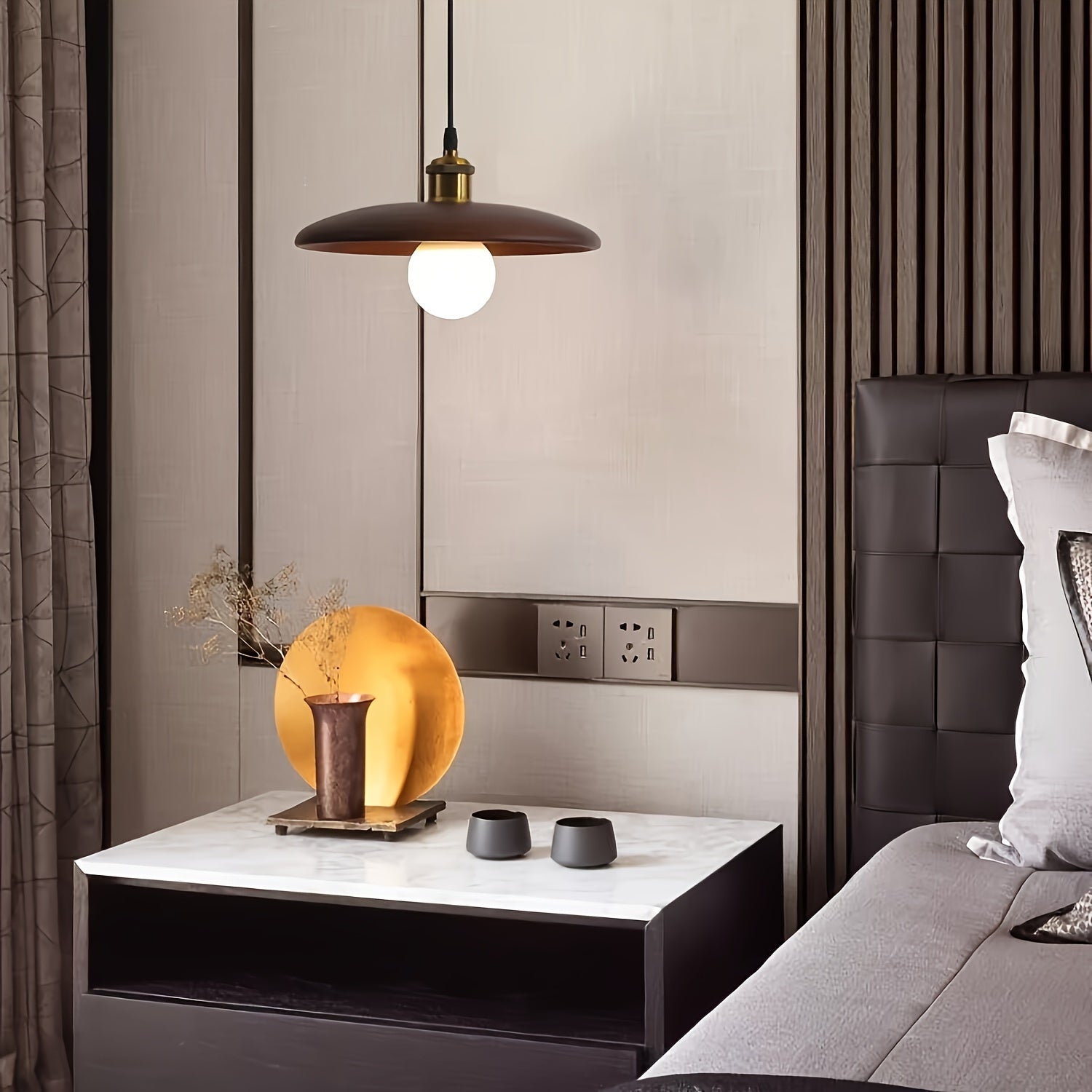 Nordic Solid Wood Pendant | Scandinavian Ceiling Lamp