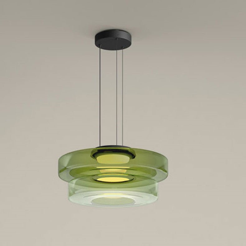 Glass Bauhaus Pendant | Modern Tiered LED