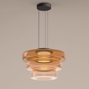 Glass Bauhaus Pendant | Modern Tiered LED
