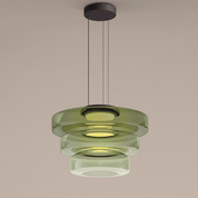 Glass Bauhaus Pendant | Modern Tiered LED