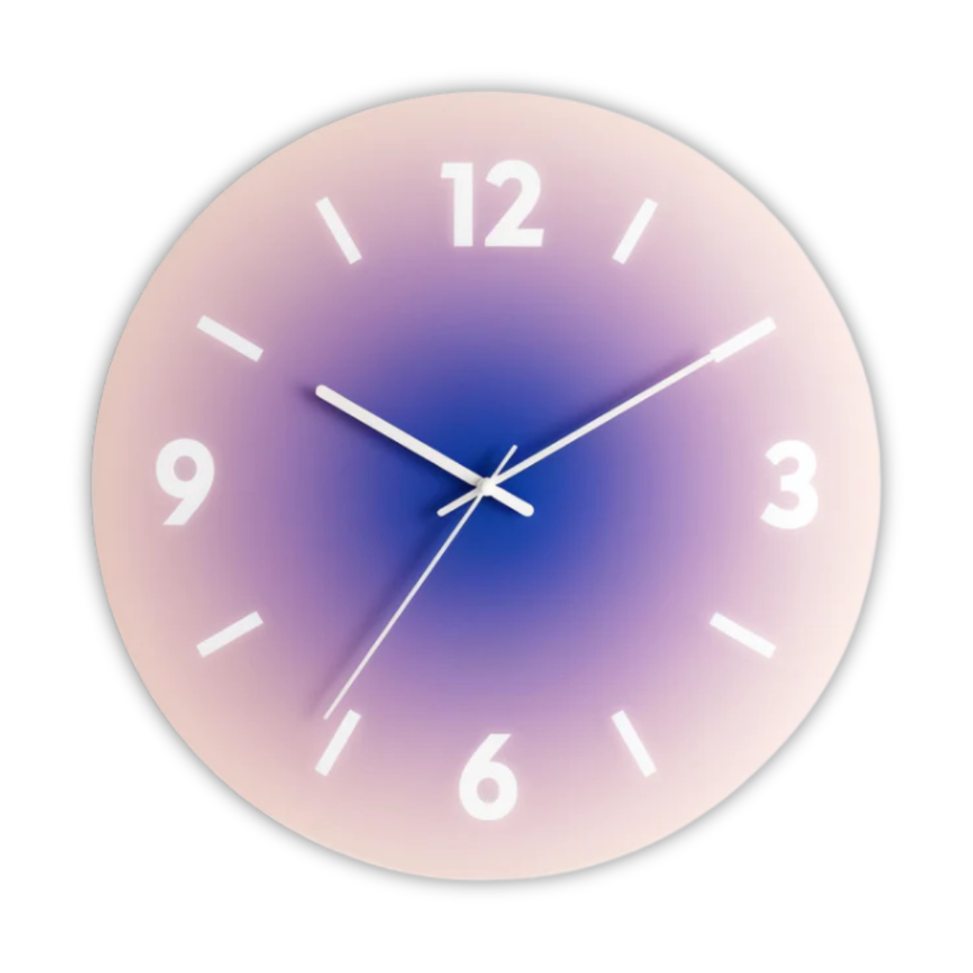 Sunset Gradient Glass Wall Clock | Modern Design
