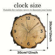 Rustic Wood Slice Wall Clock | Natural Log Decoration