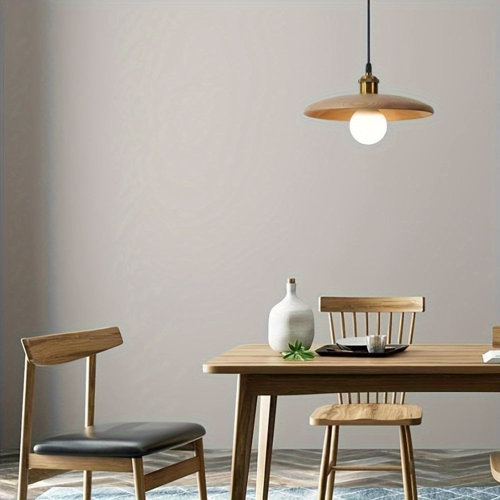 Nordic Solid Wood Pendant | Scandinavian Ceiling Lamp