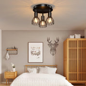 Adjustable Black Industrial Ceiling Spot | Vintage Style