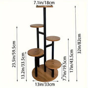 Verdura | Round 6-Tier Plant Stand | Wood