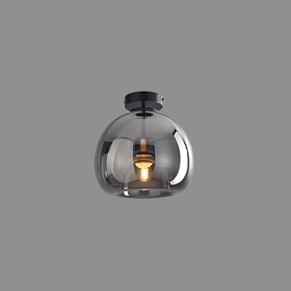 Vintage Bubble Glass Ceiling Light | Amber Retro Pendant