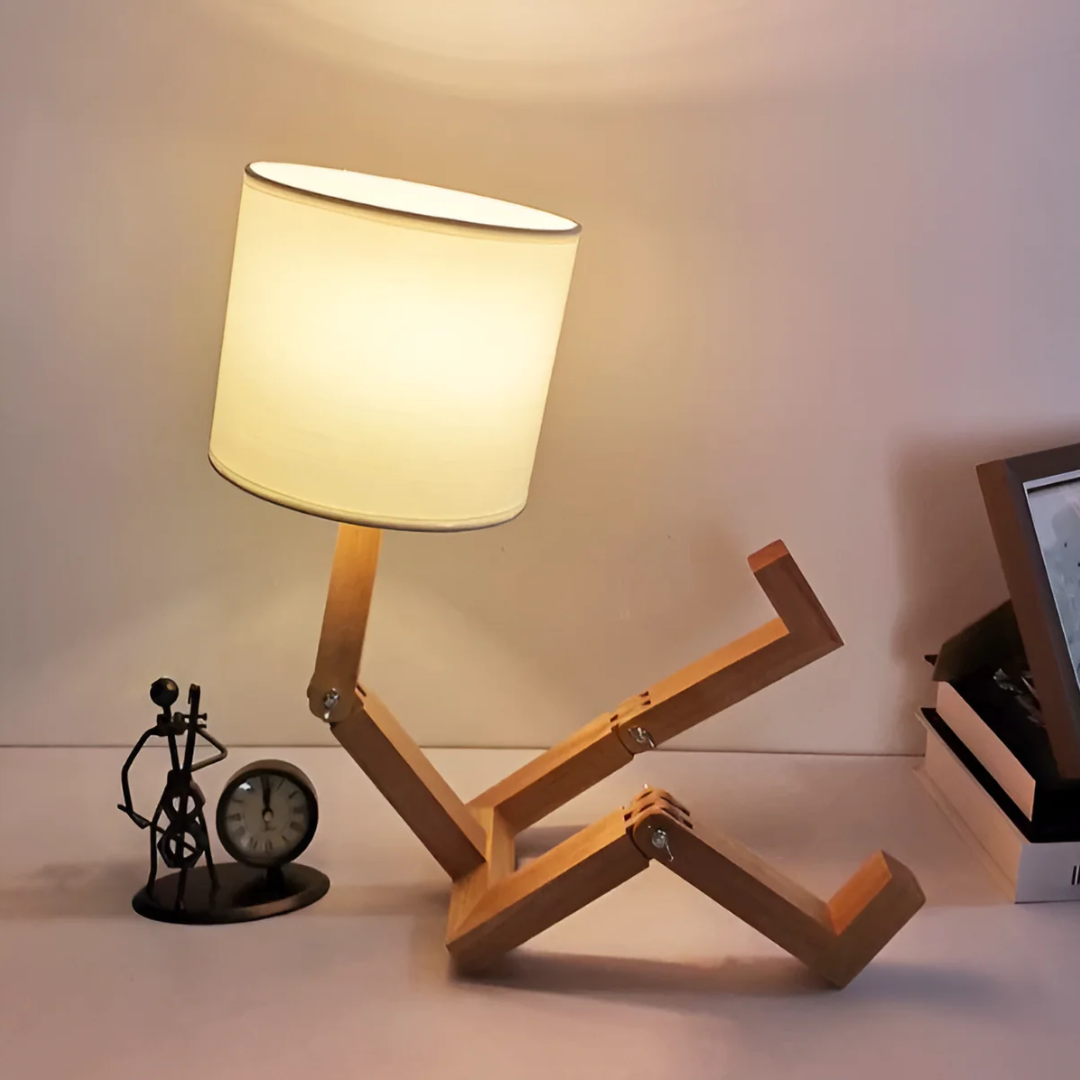 Rilna | Flexible Wooden Table Lamp | Fun Design Light