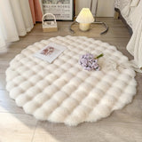 Cloud Comfort Round Rug | Soft Bubble Texture