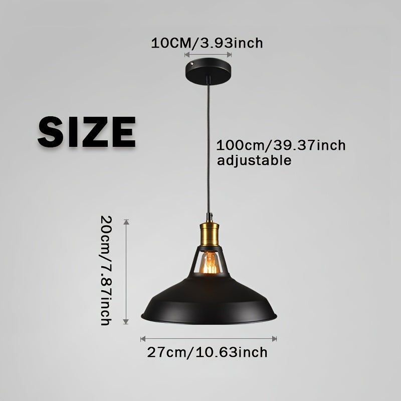 Retro Loft Metal Pendant | Industrial Style