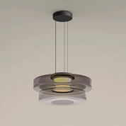 Glass Bauhaus Pendant | Modern Tiered LED