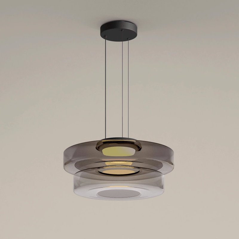 Glass Bauhaus Pendant | Modern Tiered LED