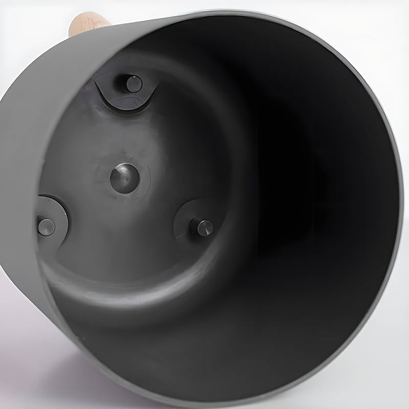 Modern Round Plant Pot with Wooden Feet | Indoor and Outdoor Decor