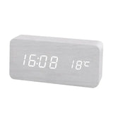 LED Wooden Digital Desk Alarm Clock