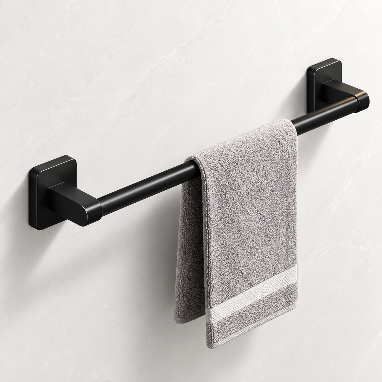 Aluminium Wall Towel Rail with Hook | Modern Bathroom