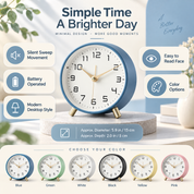 Battery Table Alarm Clock | Elegant Desk Clock