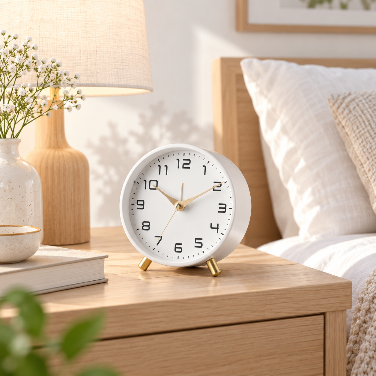 Battery Table Alarm Clock | Elegant Desk Clock
