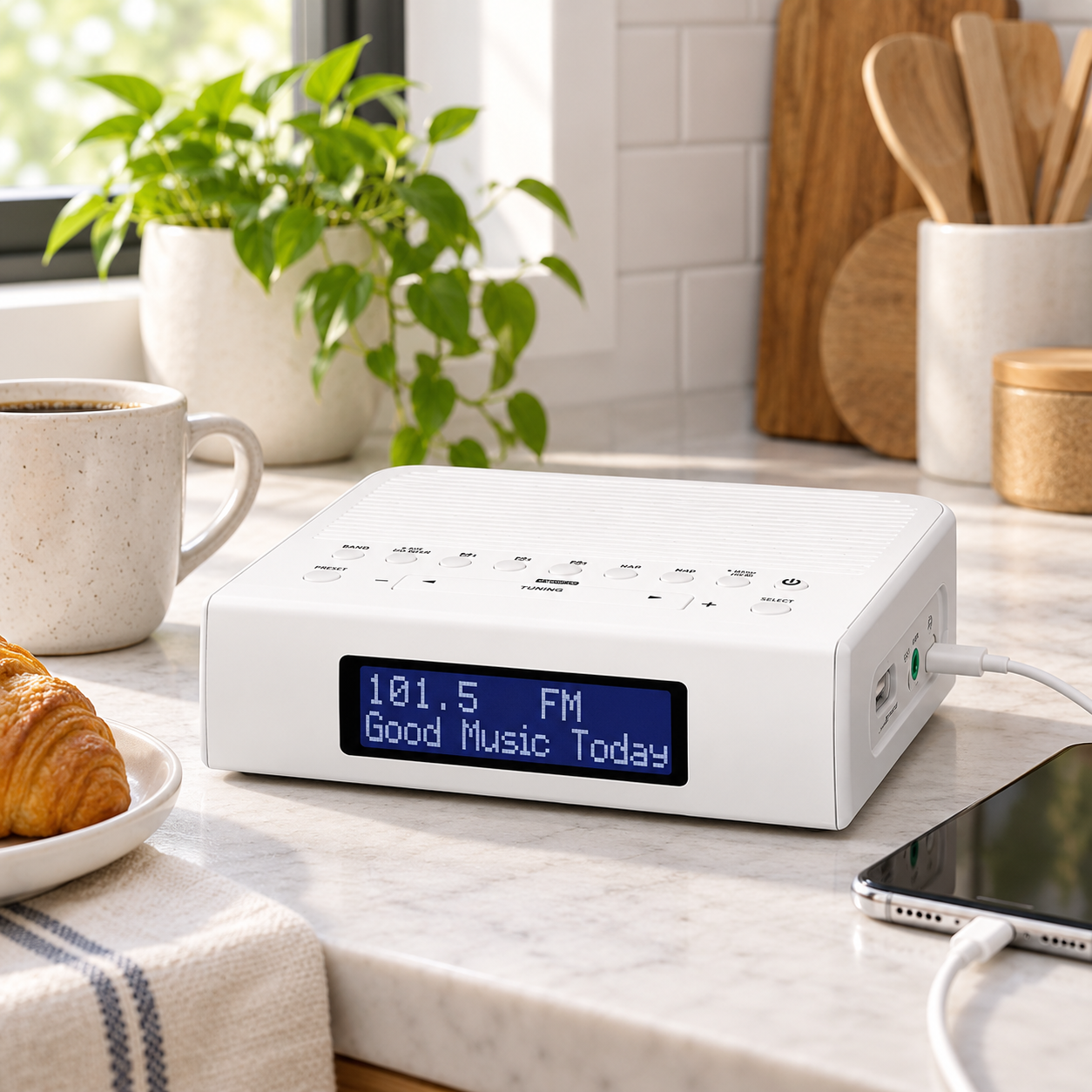 Compact Digital AM FM Radio | Portable Handheld Speaker