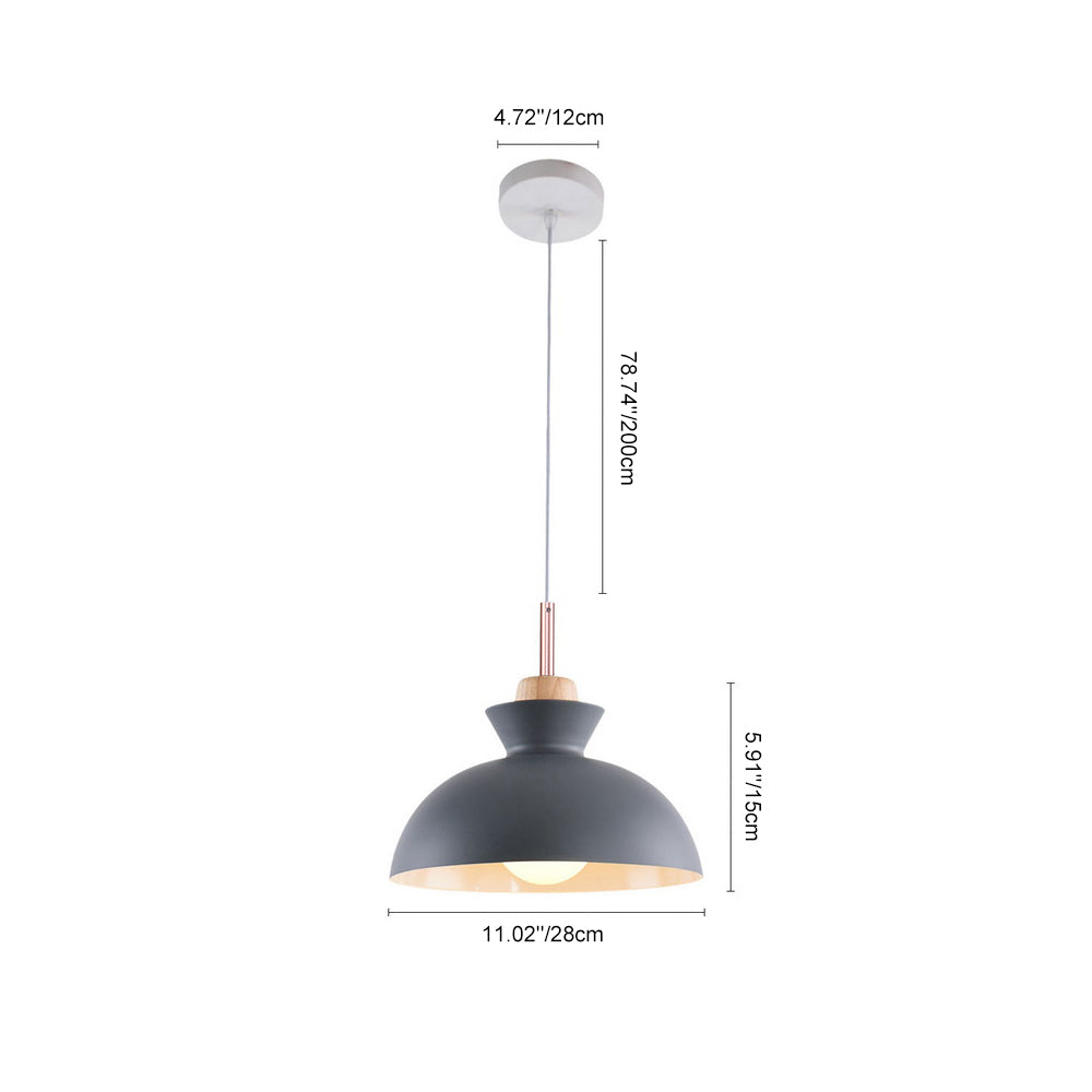 Modern Dome Pendant | Scandinavian Metal Lamp