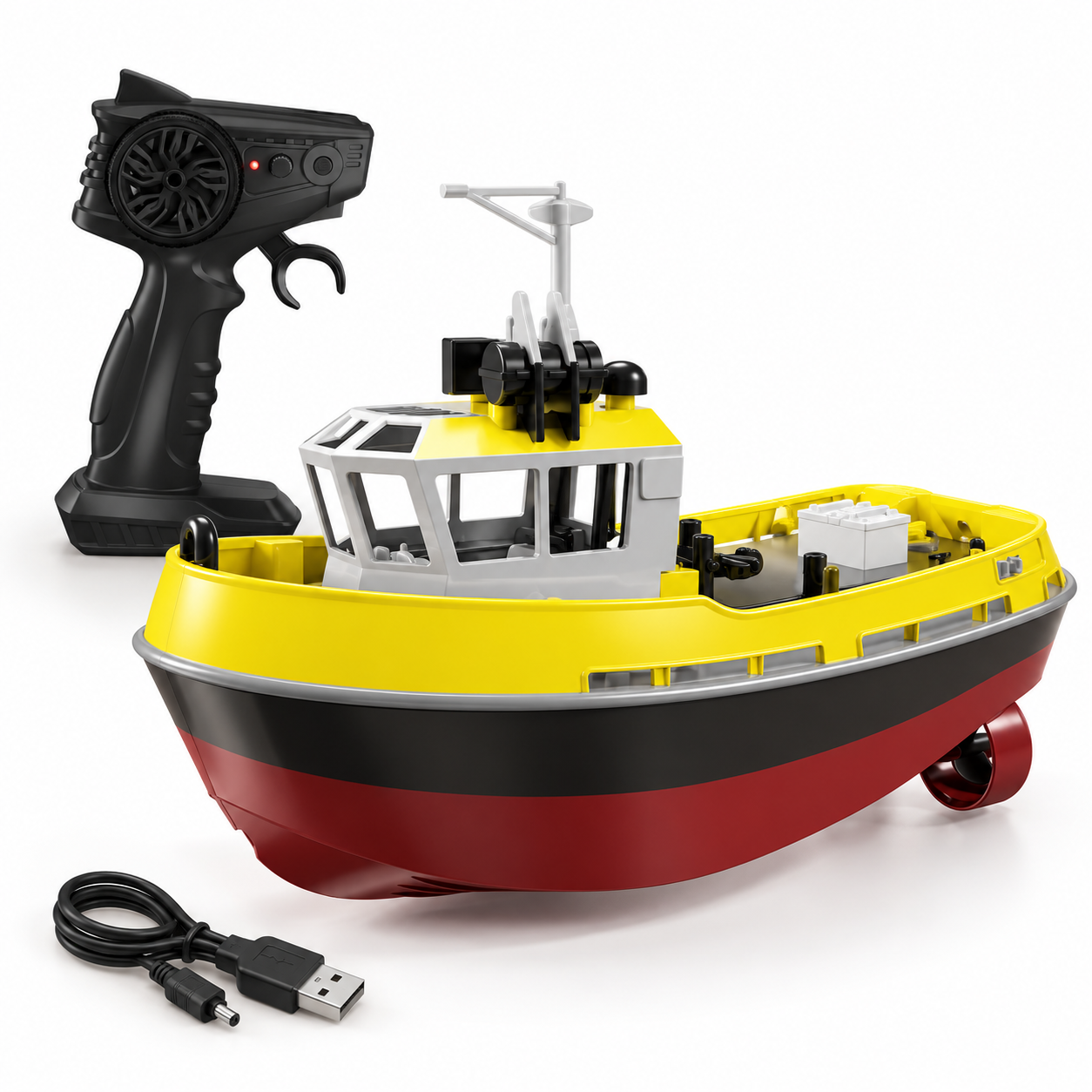 Double-Motor RC Tug Boat | Remote-Controlled Electric Boat