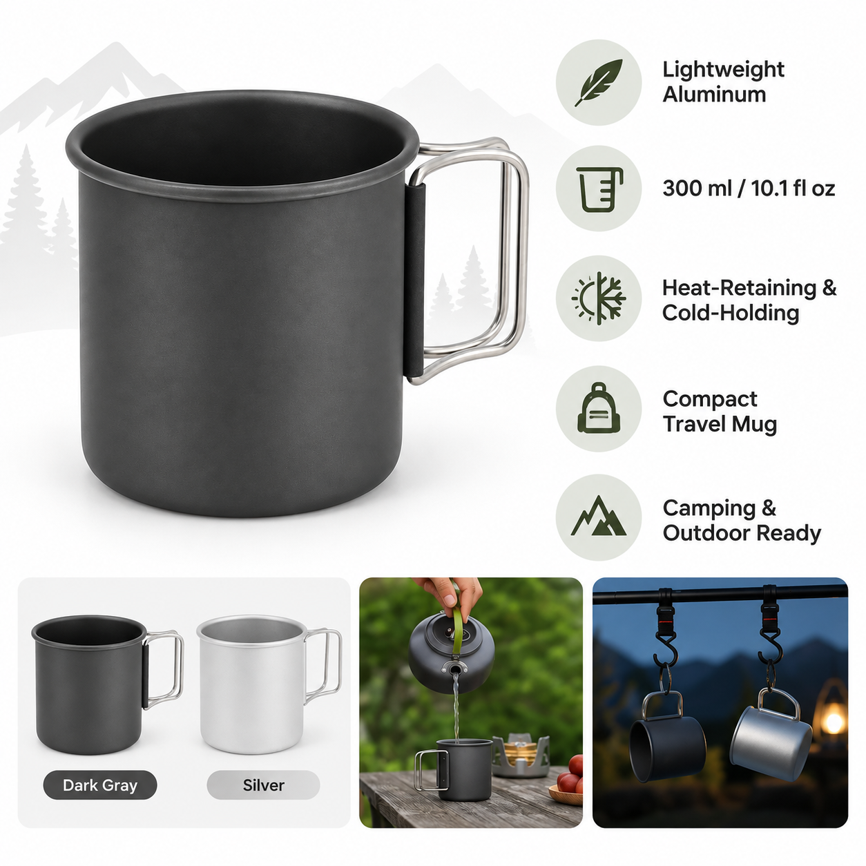 Durable Insulated Aluminium Mug | Camping and Outdoors