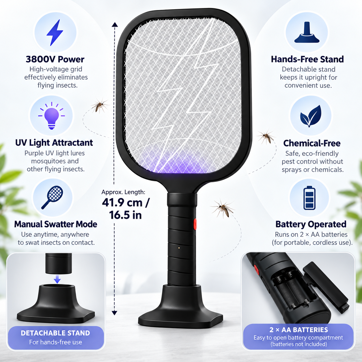 Handheld Electric Insect Killer | Outdoor Pest Control