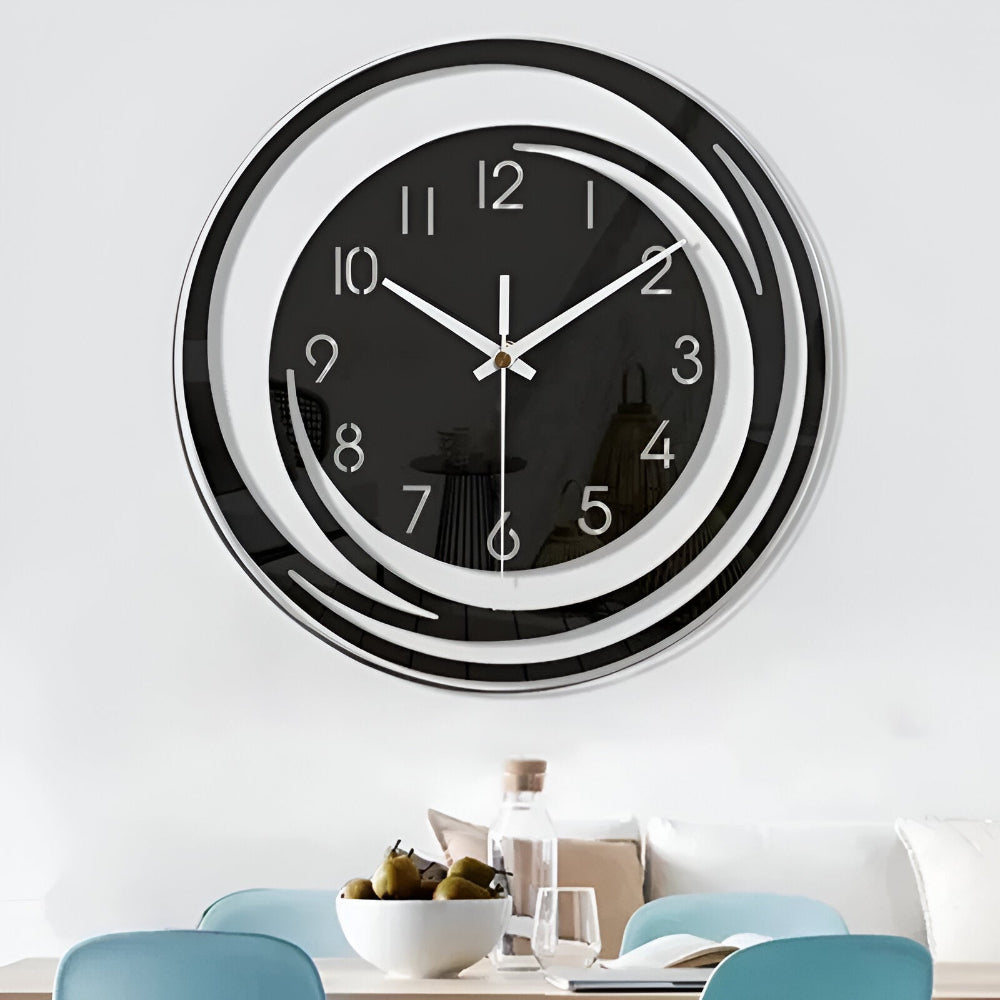 Sorana | Modern Black Acrylic Wall Clock | Scandinavian Design