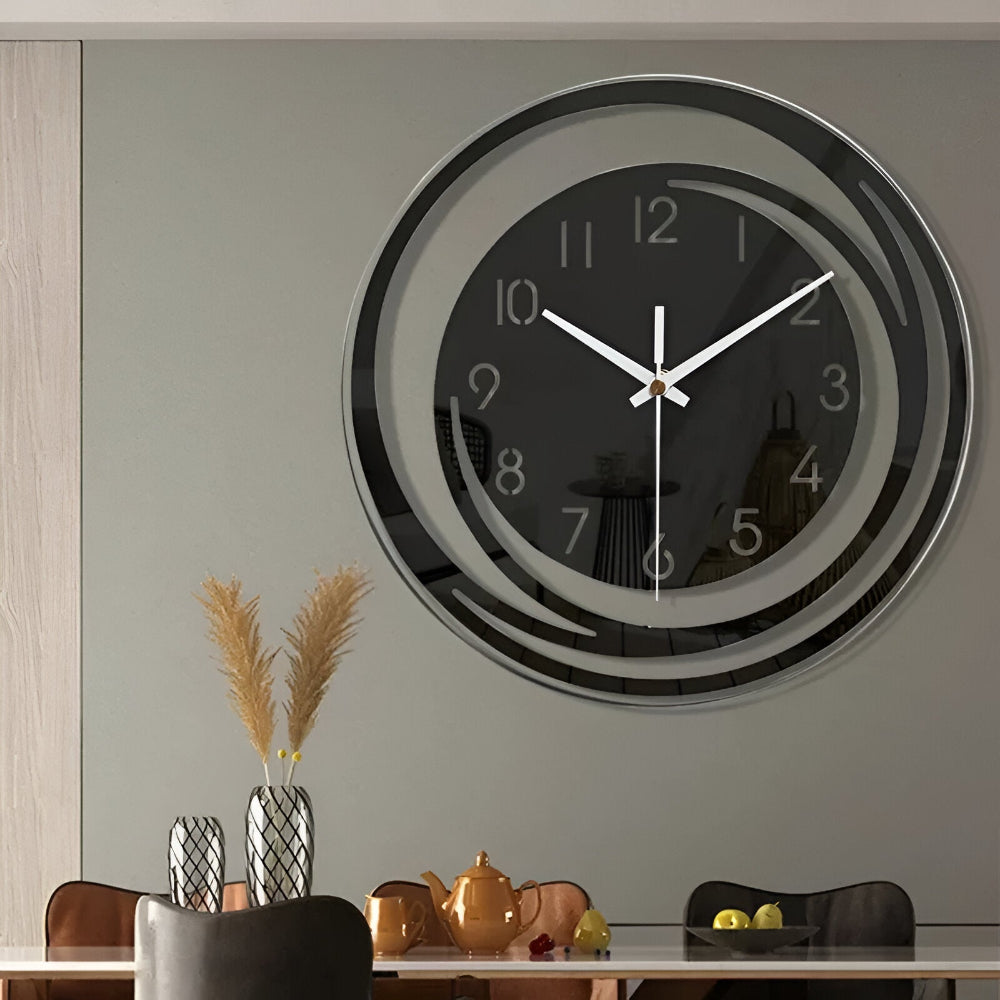 Sorana | Modern Black Acrylic Wall Clock | Scandinavian Design