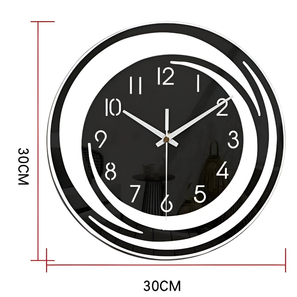 Sorana | Modern Black Acrylic Wall Clock | Scandinavian Design